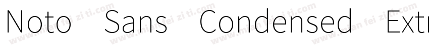 Noto Sans Condensed Extra Bold字体转换